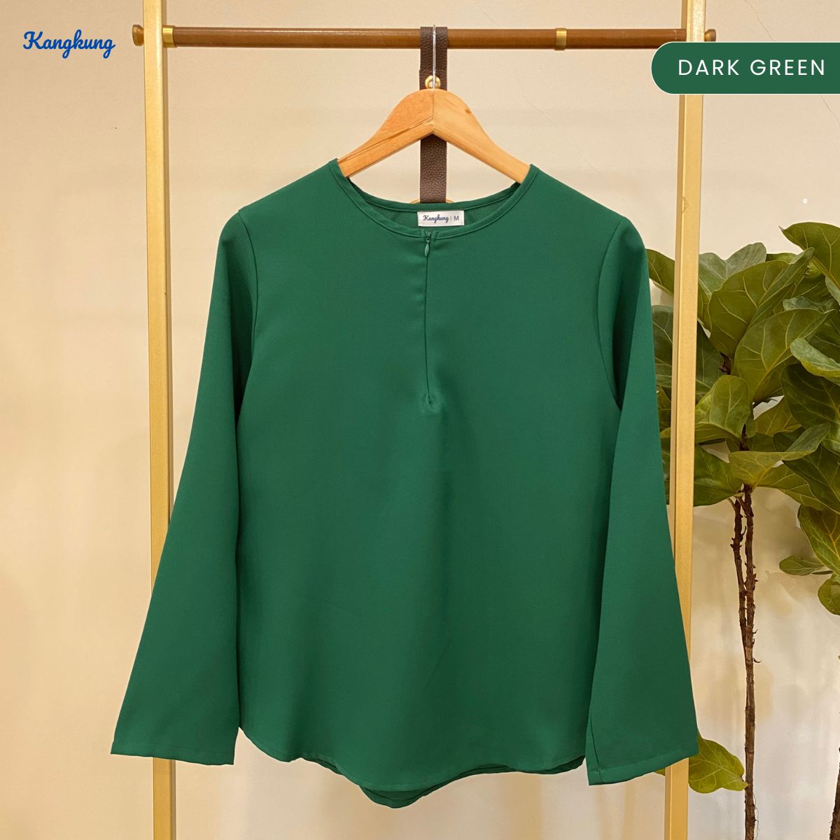 KANGKUNG MISTY BLOUS KASUAL ZIP BERGAYA – KK111