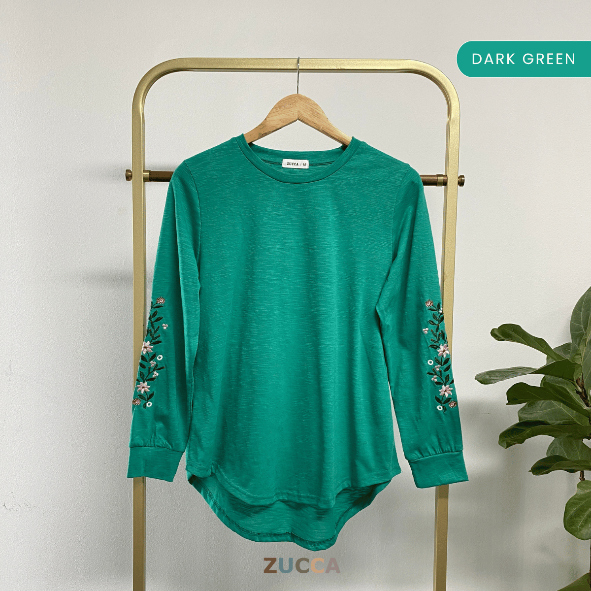 ZUCCA STARLY KEMEJA KASUAL DENGAN LENGAN BERSULAM BUNGA - MA035