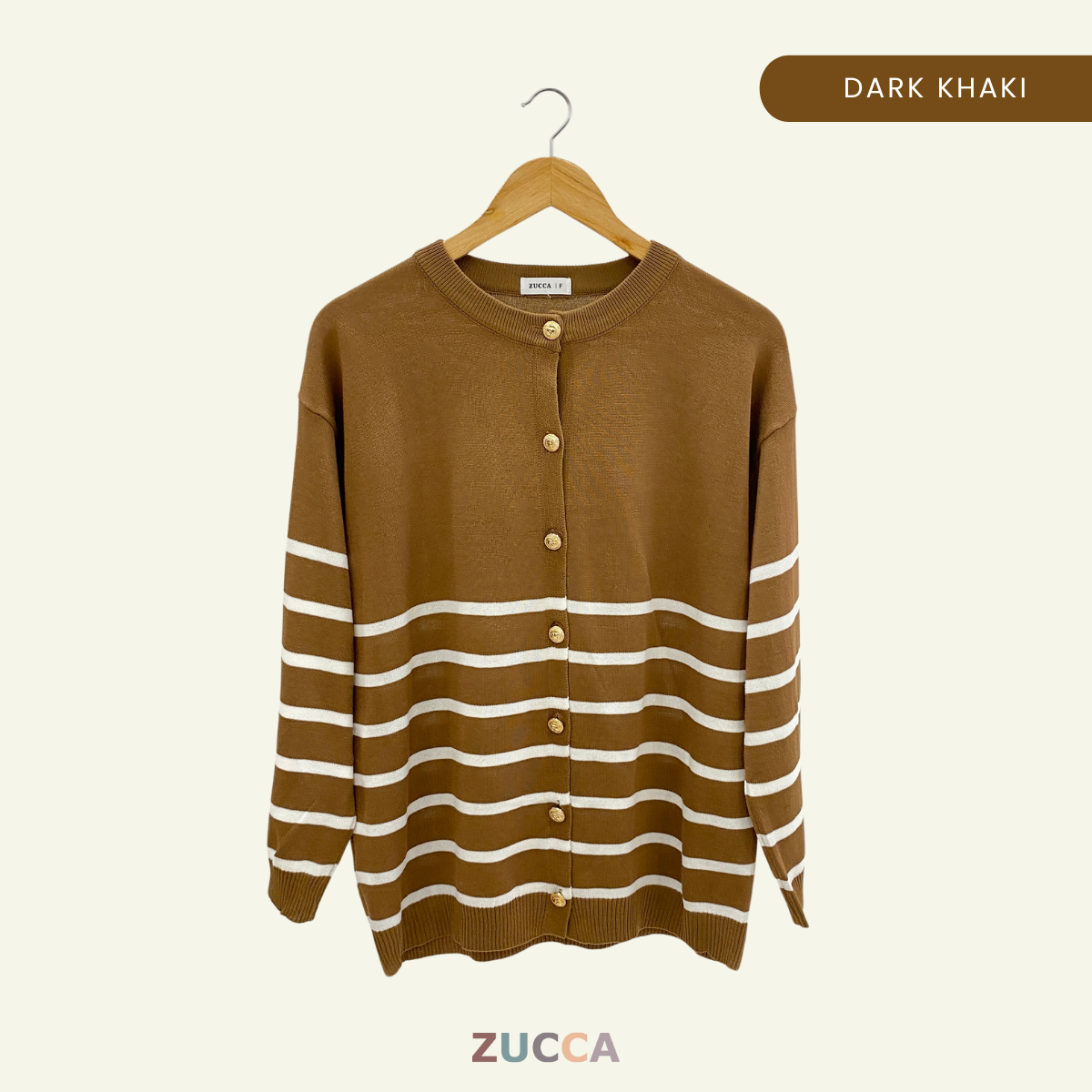 ZUCCA HAZIRA KNIT BUTTON CARDIGAN LABUH- DM189