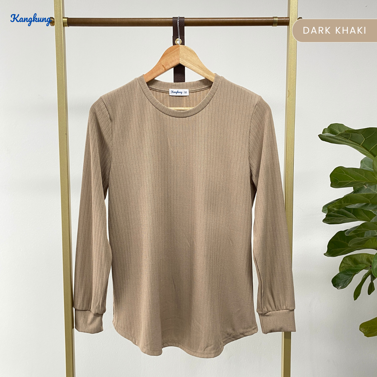 KANGKUNG AYU BLOUSE KASUAL MODEN RIBBED KNIT - KK118