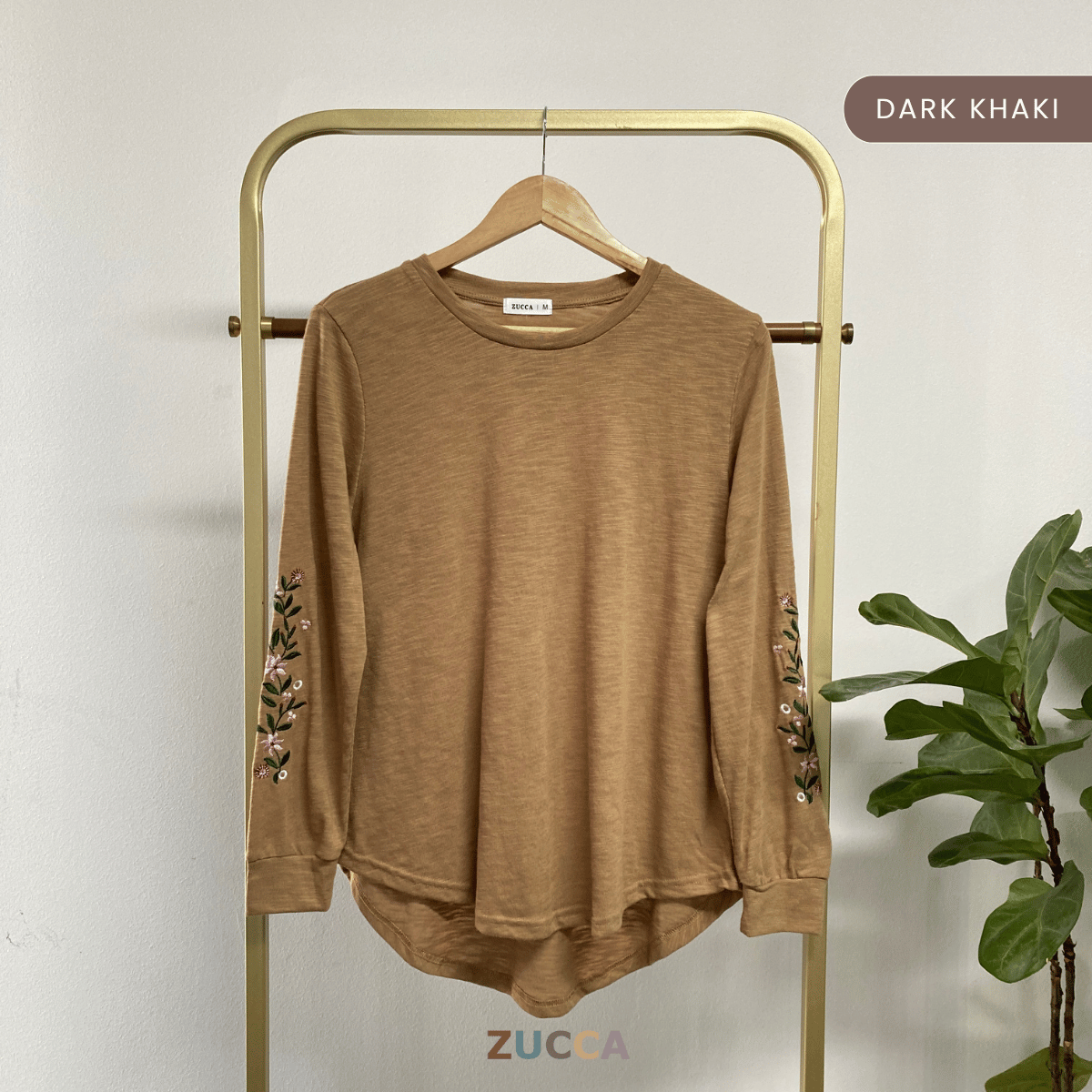 ZUCCA STARLY KEMEJA KASUAL DENGAN LENGAN BERSULAM BUNGA - MA035