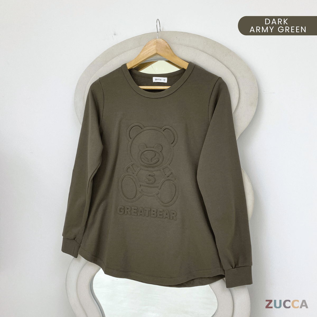 ZUCCA HERISA KEMEJA LENGAN PANJANG YANG SELESA - MA007