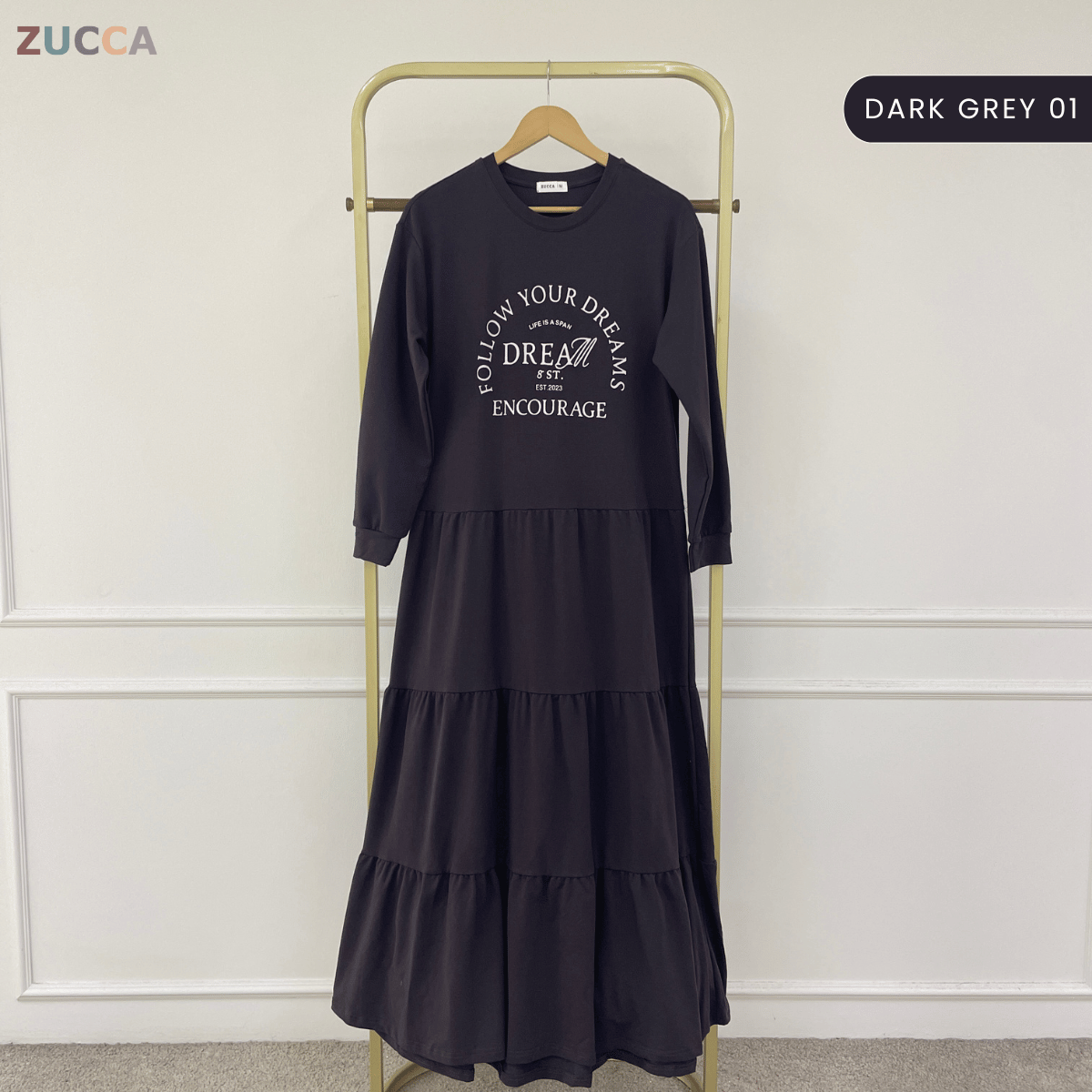 ZUCCA AISYA MODEST TIERED MAXI DRESS - MA168