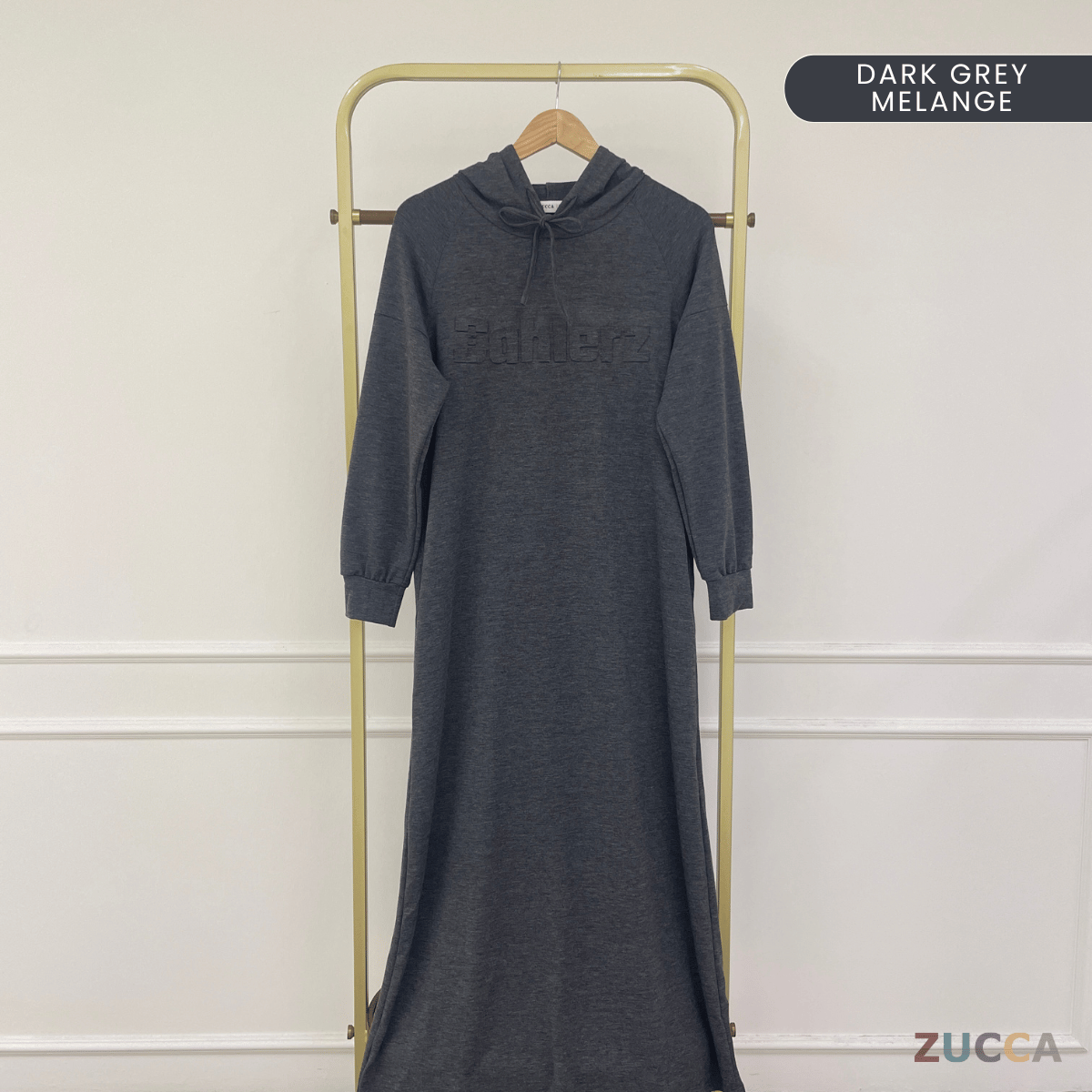 ZUCCA NAURA DRAWSTRING HOODED MAXI DRESS - MA086