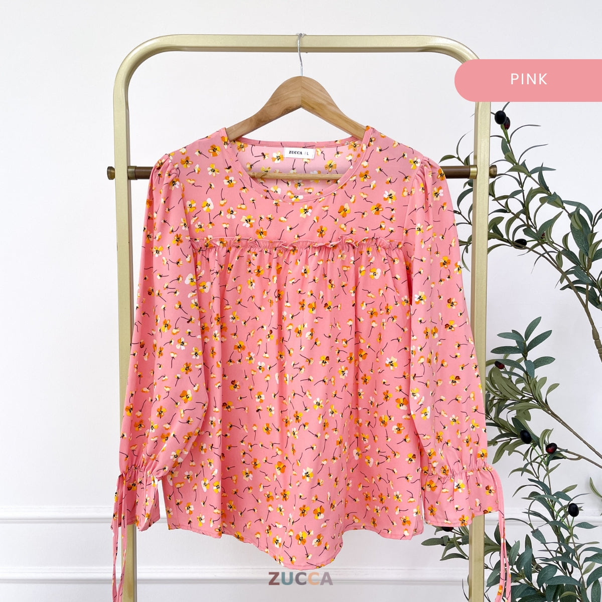 ZUCCA JULINA KASUAL WOMEN BLOUSE FLOWER PRINTED - DM017