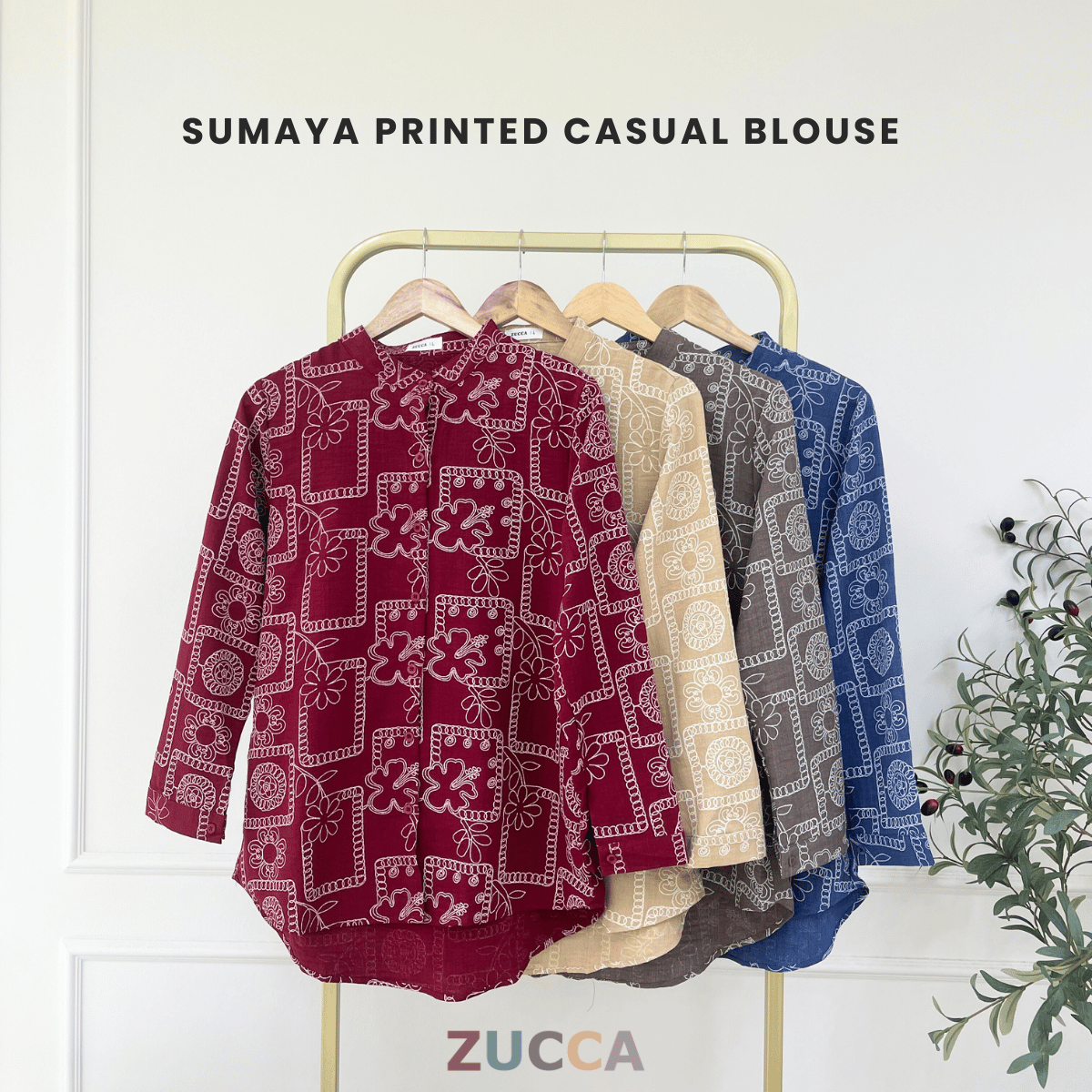 ZUCCA SUMAYA KEMEJA WANITA CORAK KASUAL - DM021