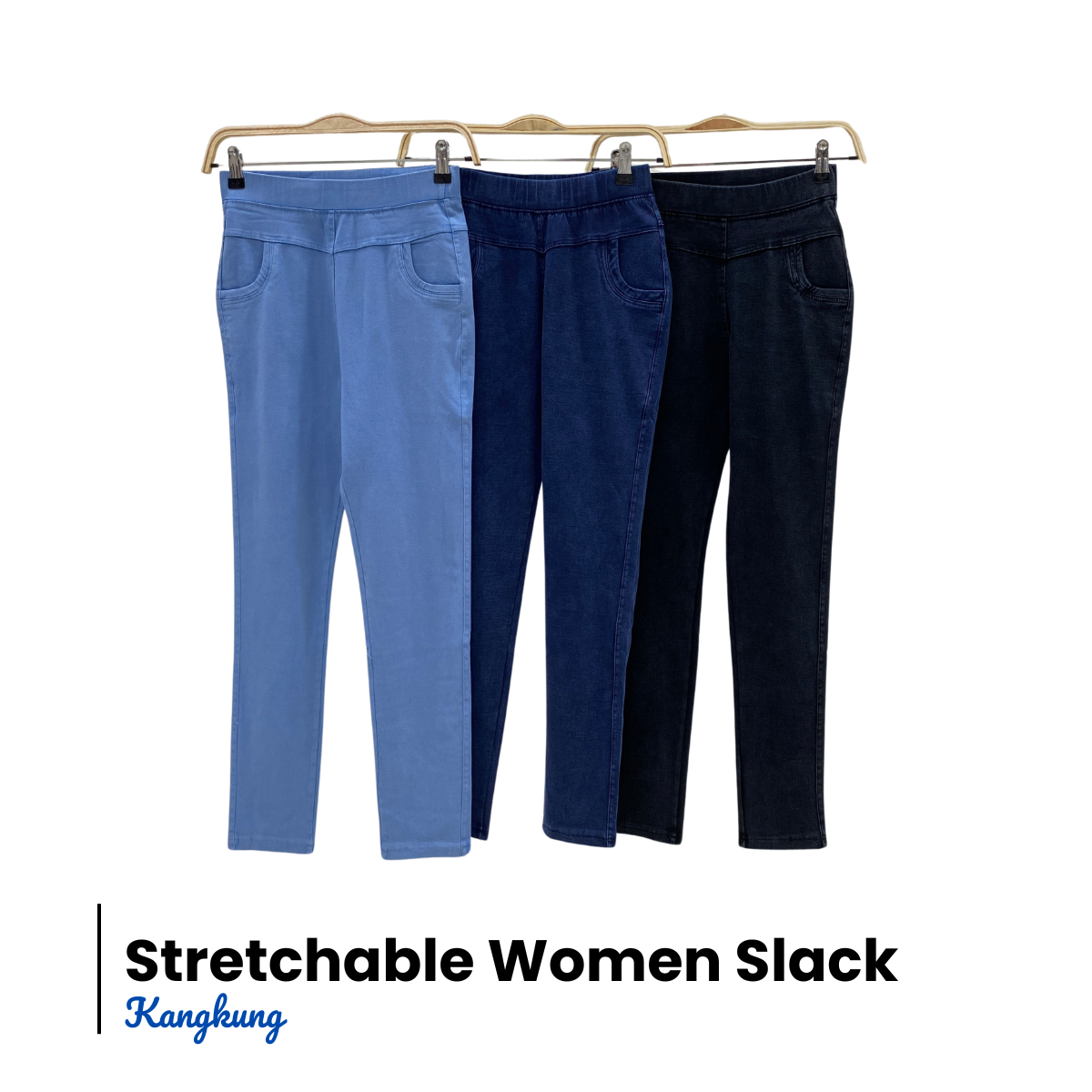 ZUCCA AFIFI SELUAR JEGGING DENIM BERELASTIK WANITA (SAIZ XL–6XL) – DM045 GAYA KOREA