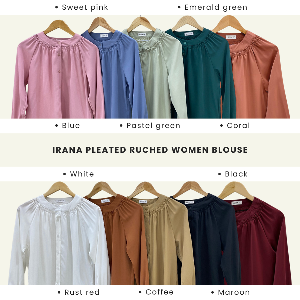 Irana Pleated Ruched Women Blouse - DM064