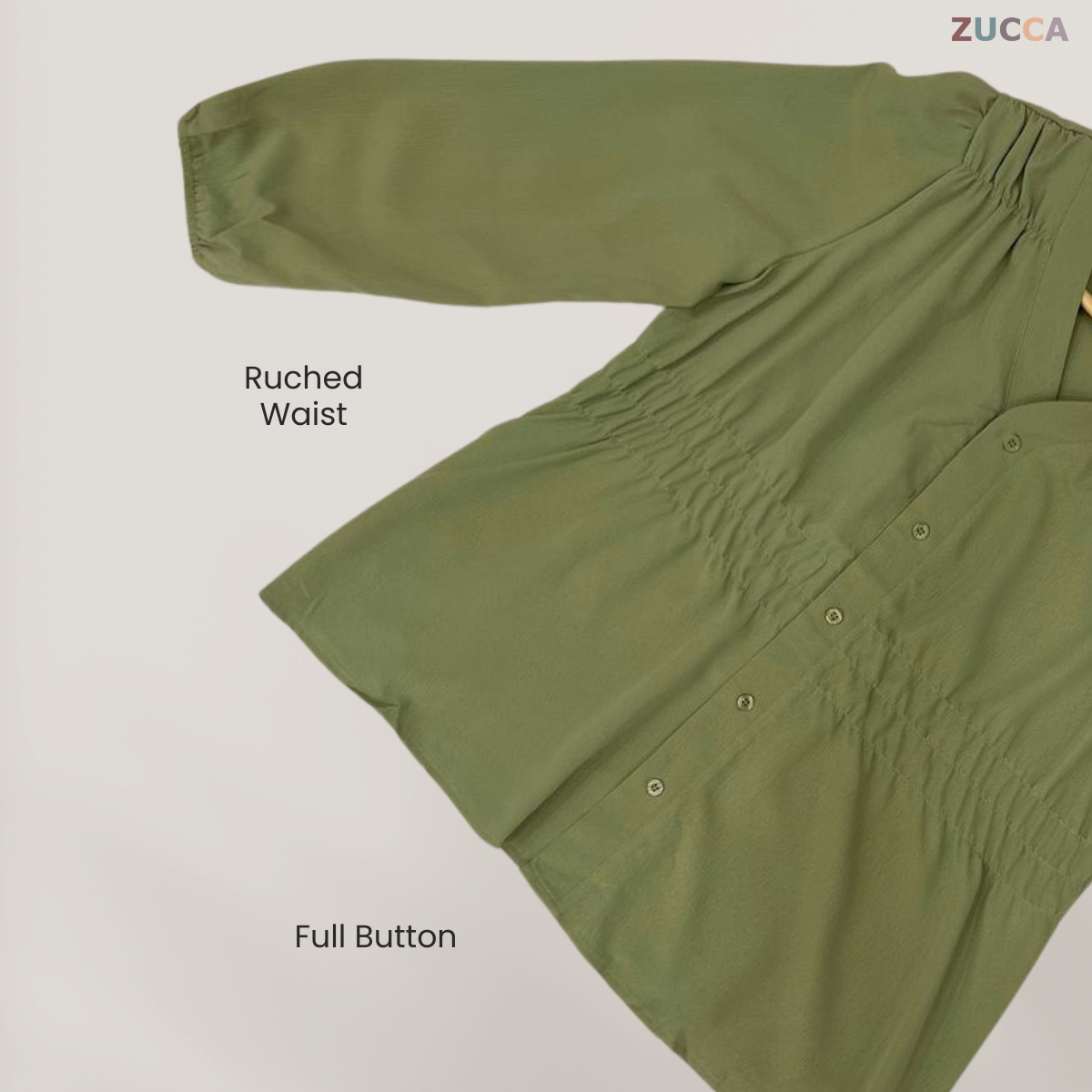 ZUCCA NOVARIA BLOUS WANITA LEHER V BERLIPAT DENGAN RIMPLES - DM075