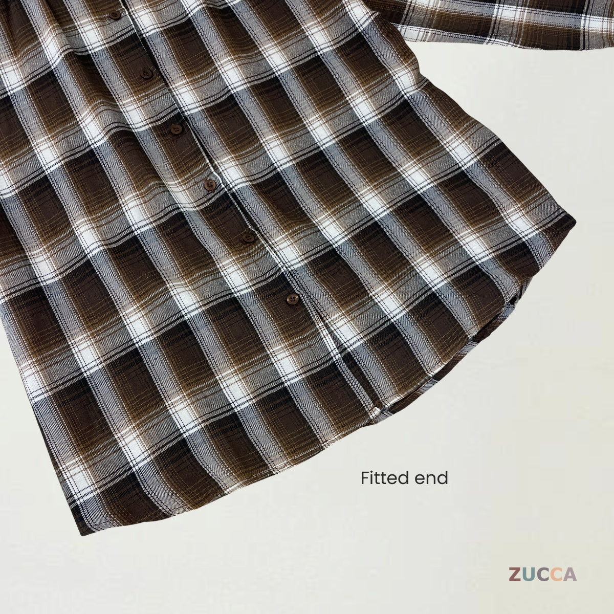 ZUCCA ADAMIA BLAUS KASUAL BERPOLA GINGHAM - DM072