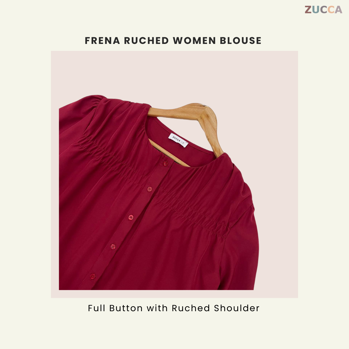 Frena Ruched Women Blouse - DM078 Korean Style