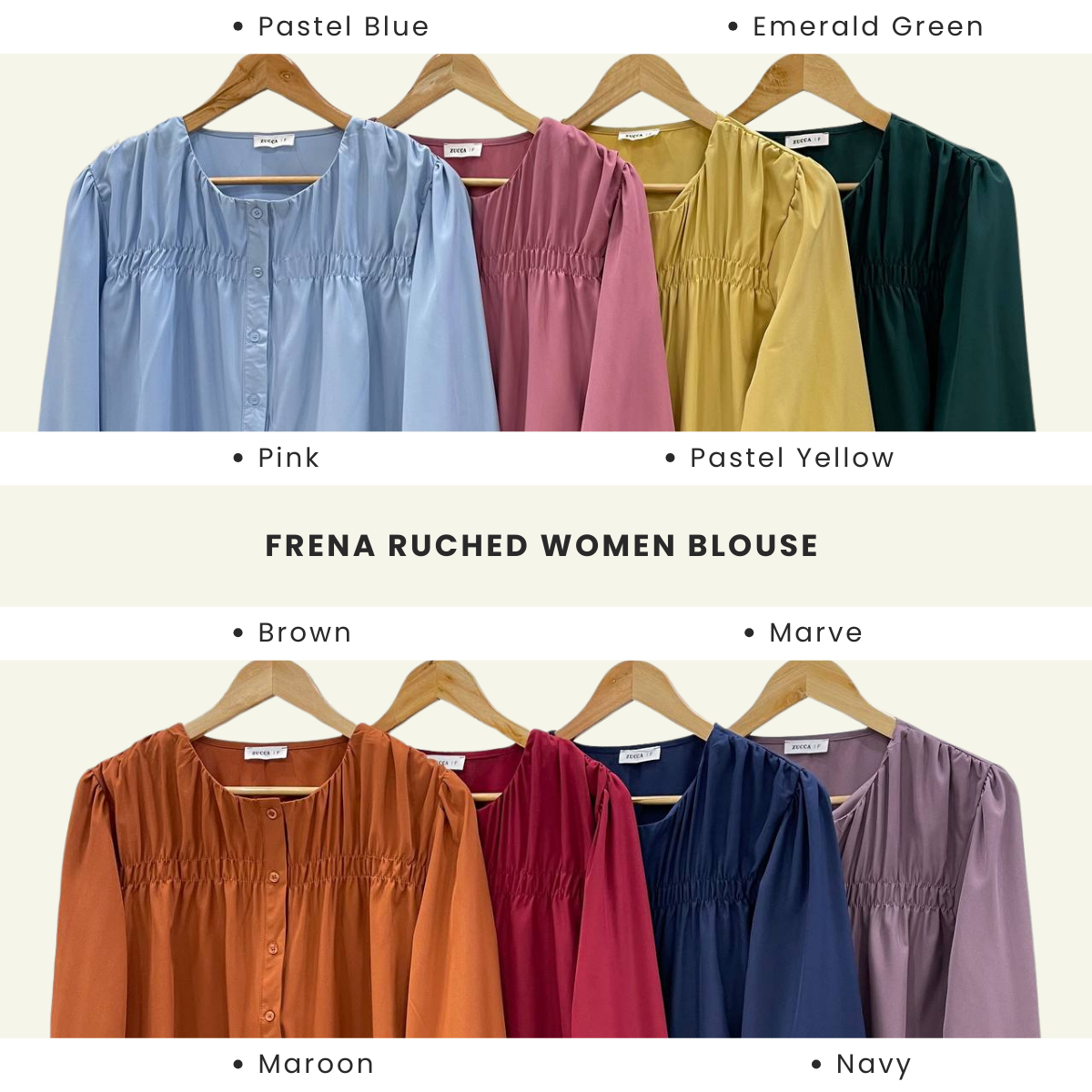 Frena Ruched Women Blouse - DM078 Korean Style