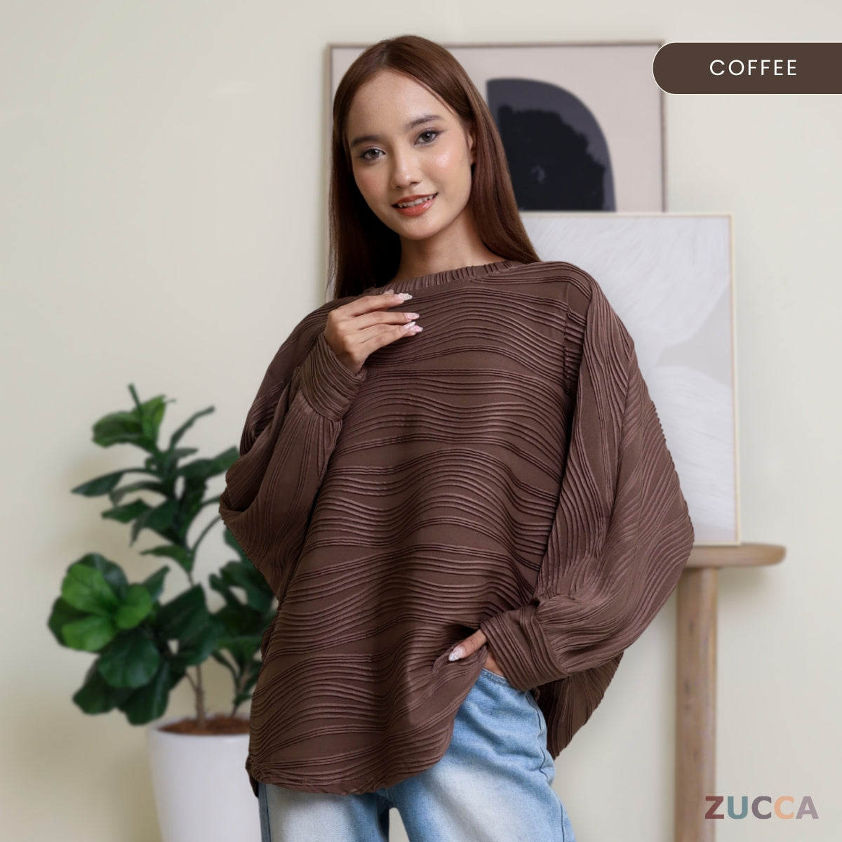 ZUCCA FARISA KEMEJA CORAK BERJALUR - DM089