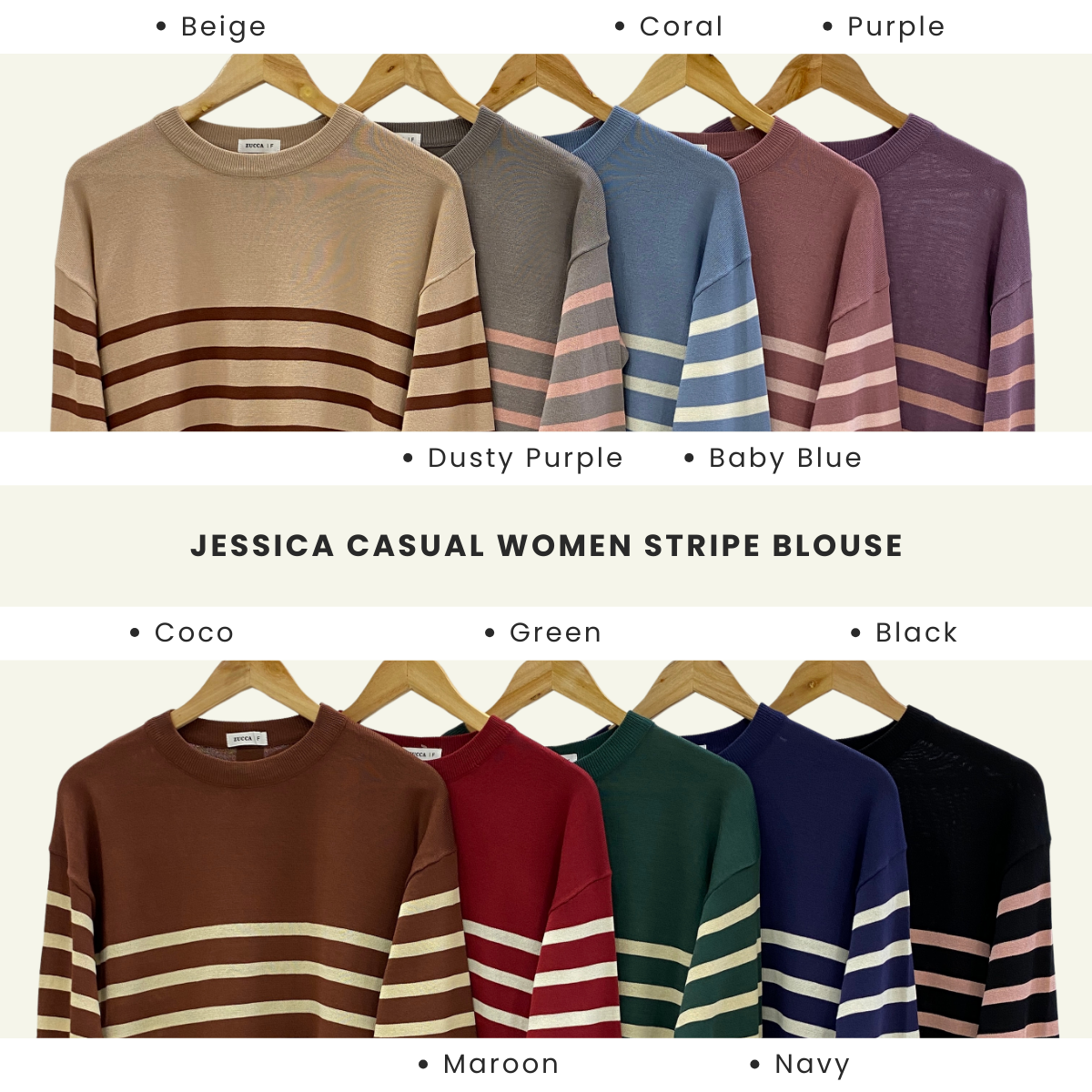 Jessica Cotton Knit Sejuk Blouse DM116