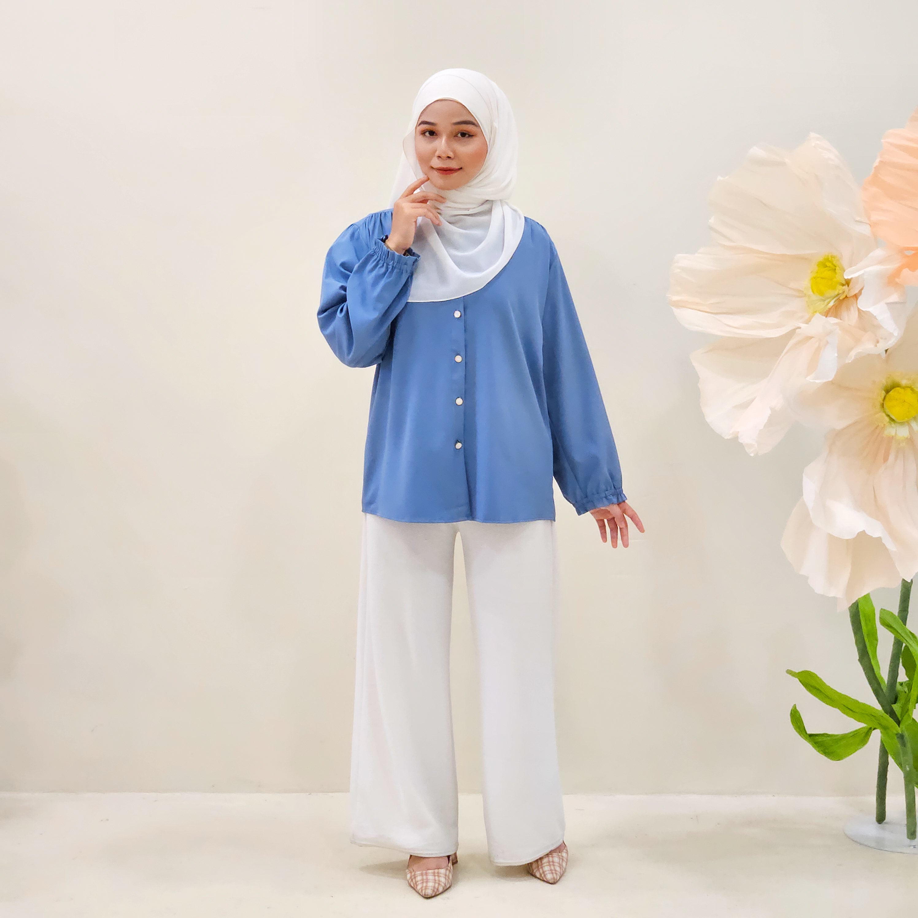 Solly Plain Full Button Blouse - DM119