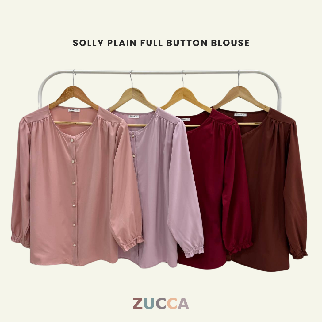 Solly Plain Full Button Blouse - DM119