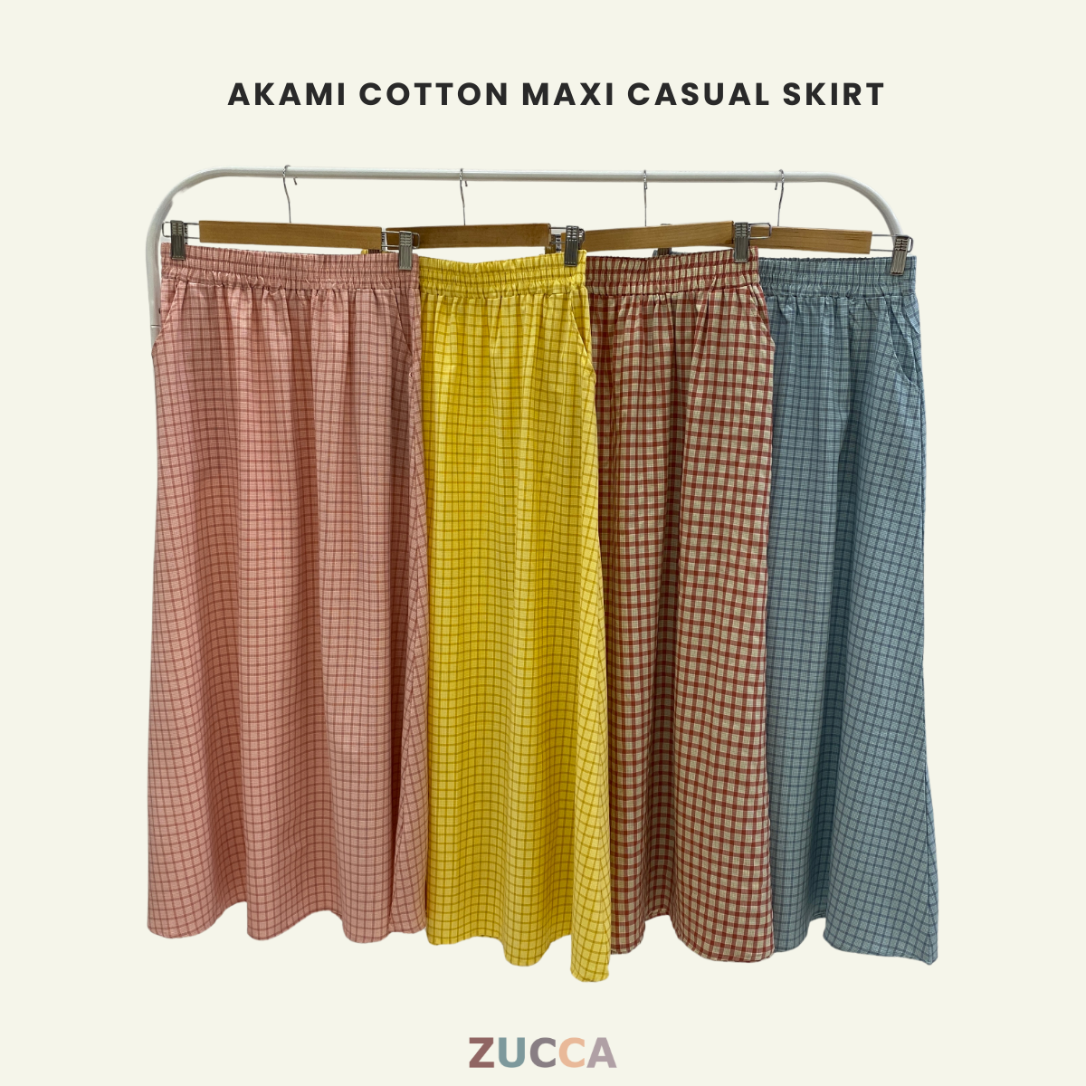 Akami Cotton Casual Maxi Skirt - DM124