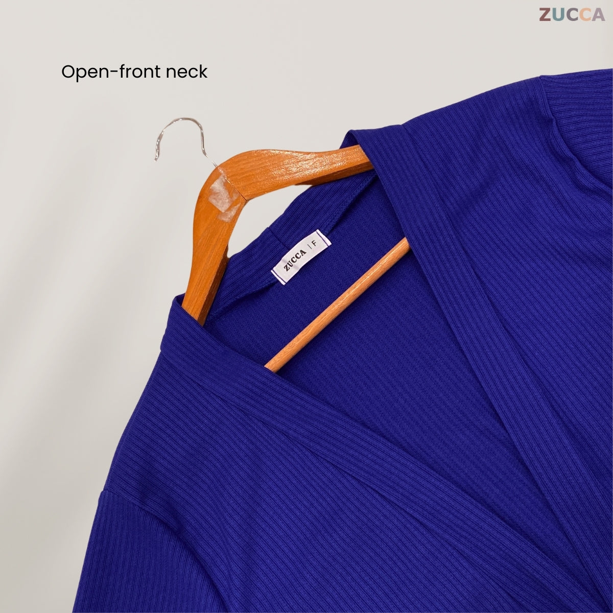 ZUCCA FAHIMA RELAXED FIT RIBBED CARDIGAN - DM128 OUTER BLOUSE