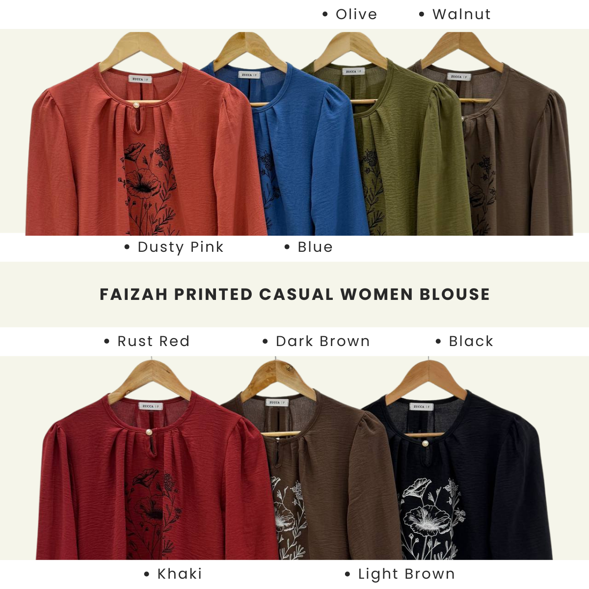 Faizah Printed Casual Women Blouse - DM131