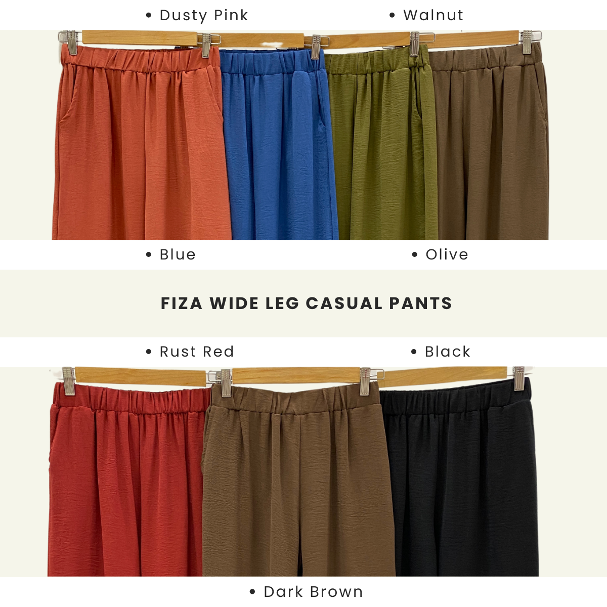 Fiza Wide Leg Casual Pants - DM132