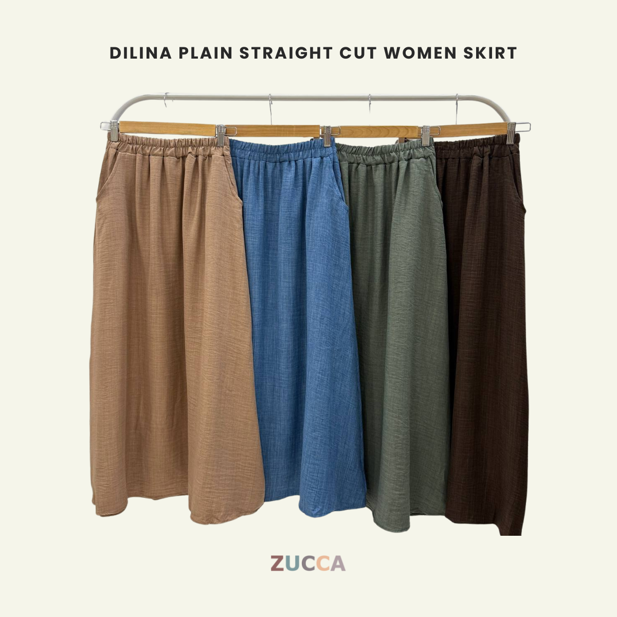 Dilina Plain Straight Cut Women Skirt - DM156