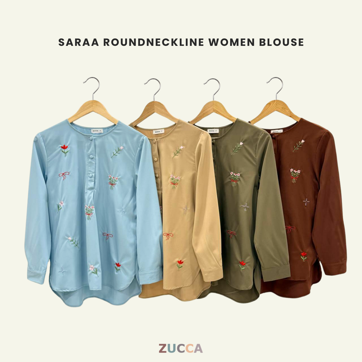 Sara Round Neckline Women Blouse - DM163