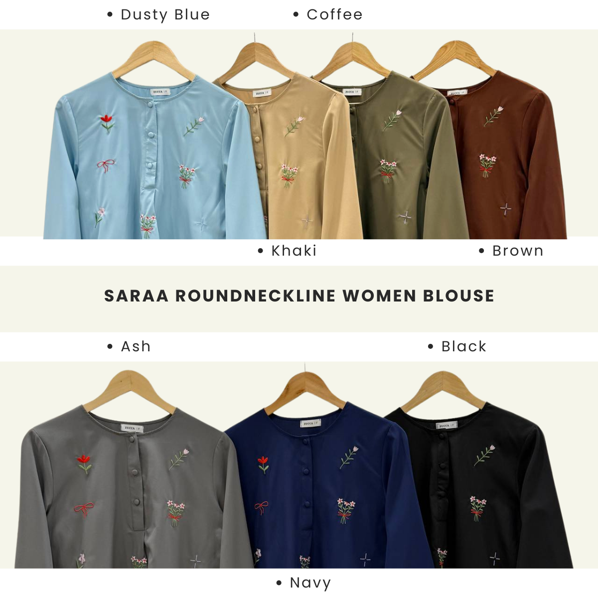 Sara Round Neckline Women Blouse - DM163