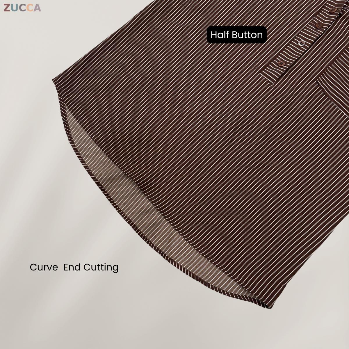 ZUCCA AKINI BLOUS WANITA BERGARIS LEHER V – DM166 (GAYA KOREA)