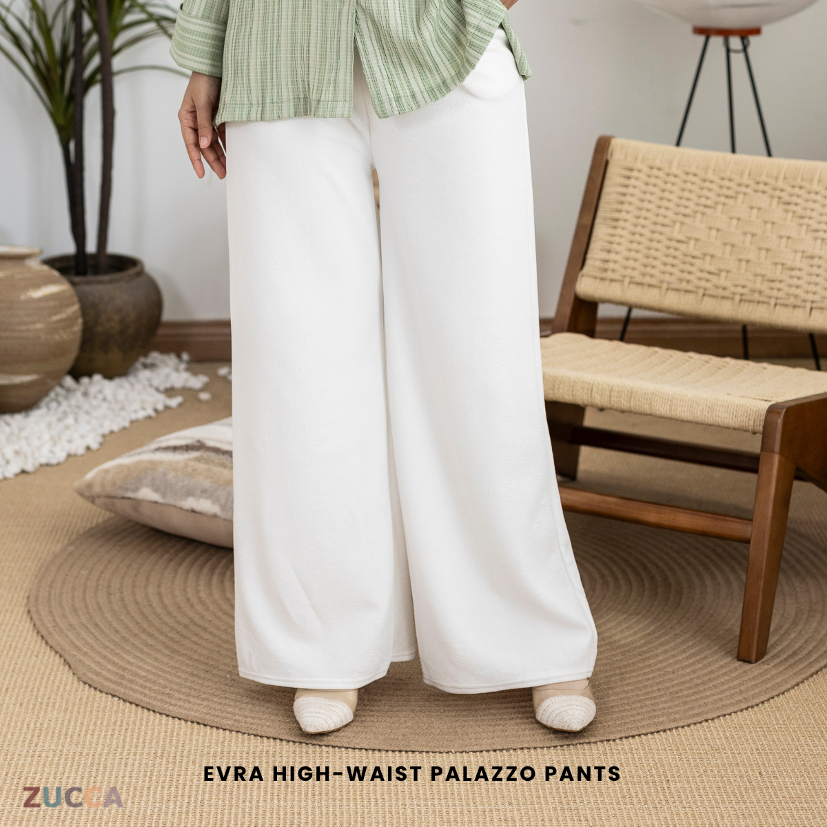 Evra High-Waist Palazzo Pants - DM169