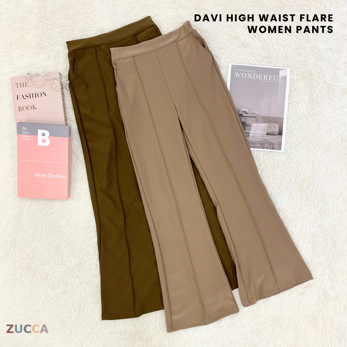 Davi High Waist Flare Women Pants - DM170