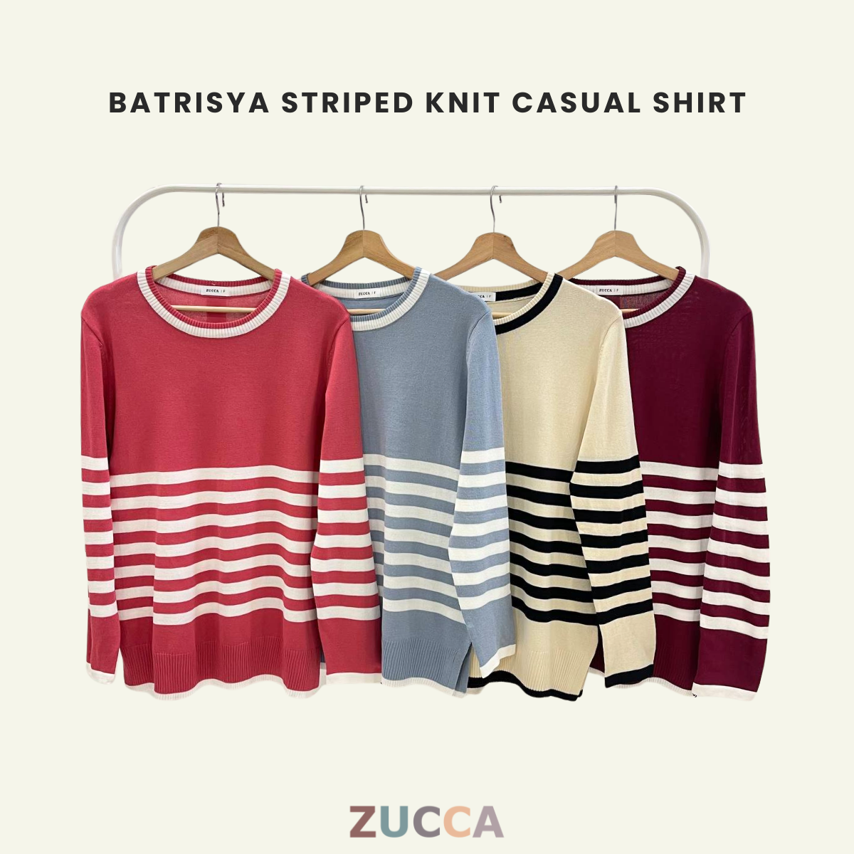 Batrisya Striped Knit Casual Shirt DM172