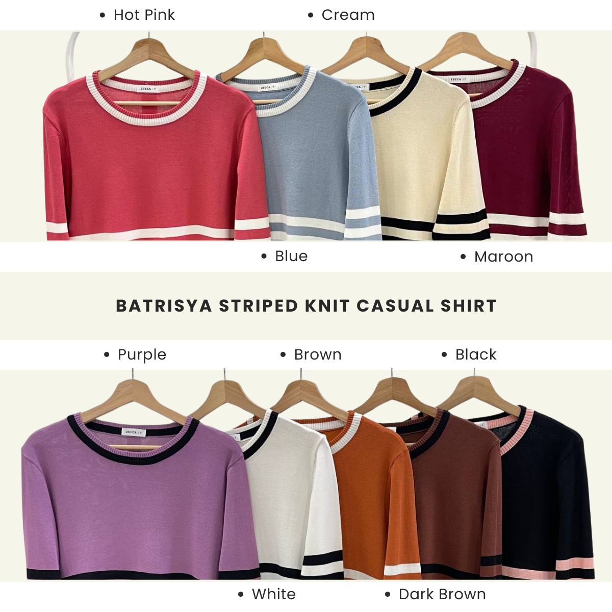 Batrisya Striped Knit Casual Shirt DM172