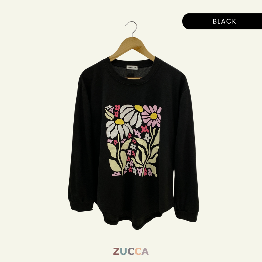 Jessy Casual Printed Sweatshirt Blouse - DM176