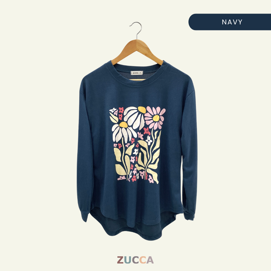 Jessy Casual Printed Sweatshirt Blouse - DM176