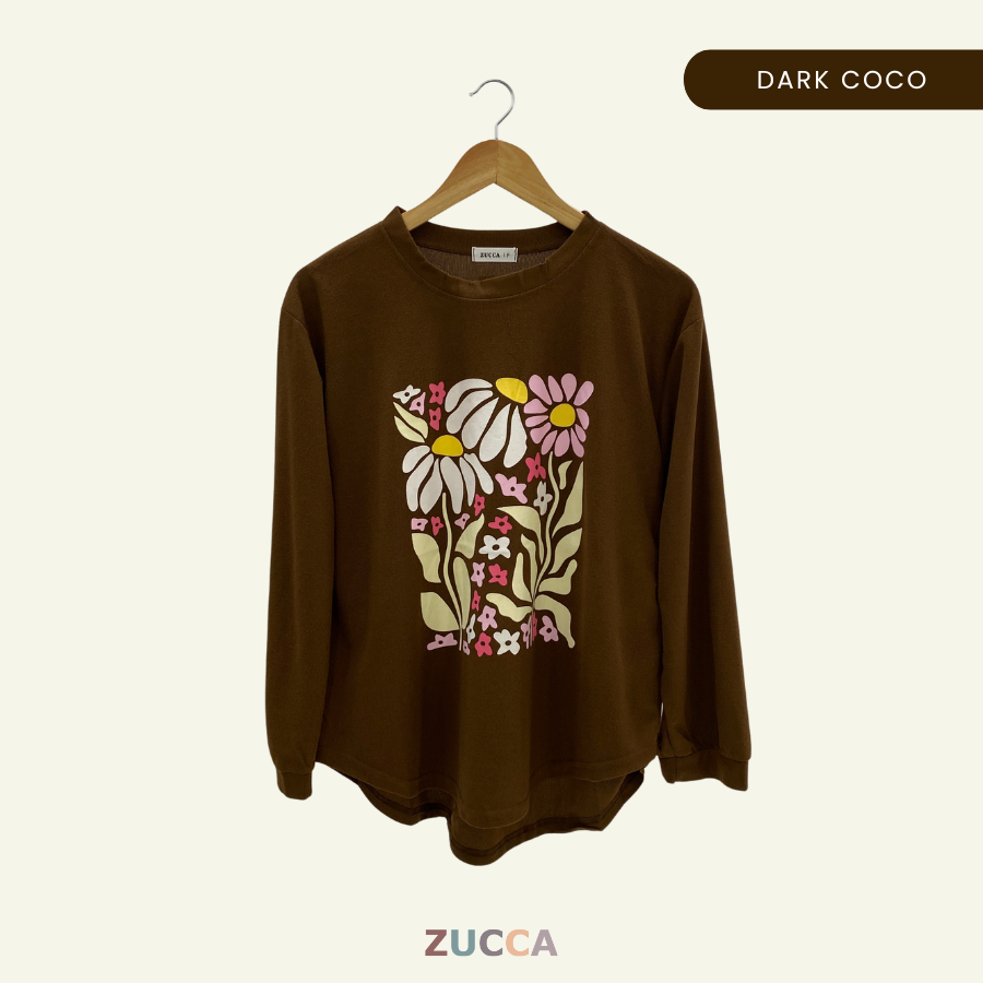 Jessy Casual Printed Sweatshirt Blouse - DM176