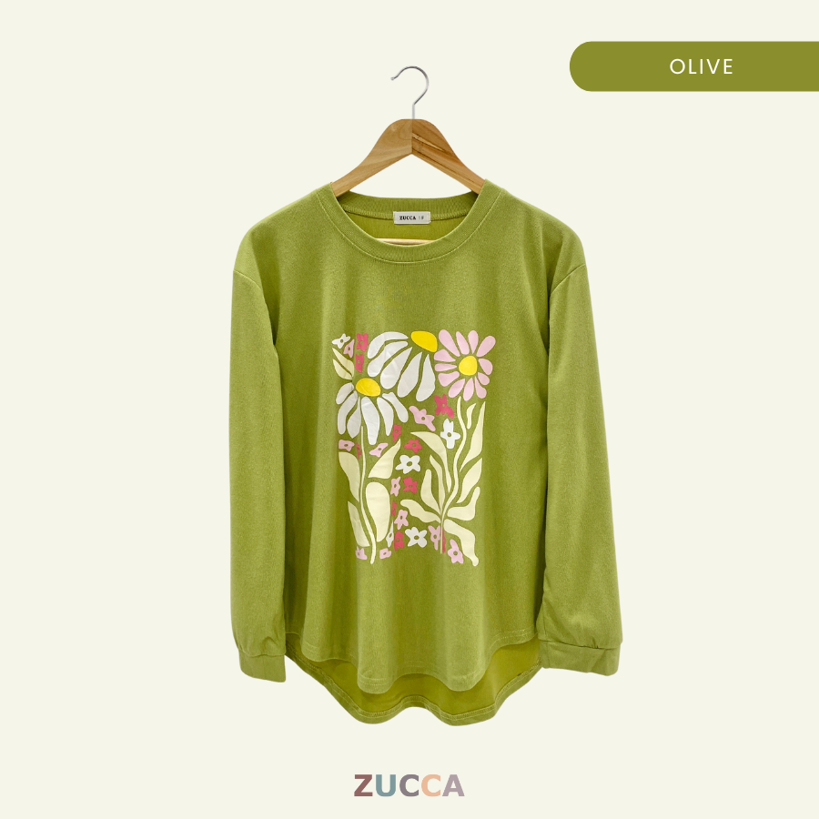 Jessy Casual Printed Sweatshirt Blouse - DM176