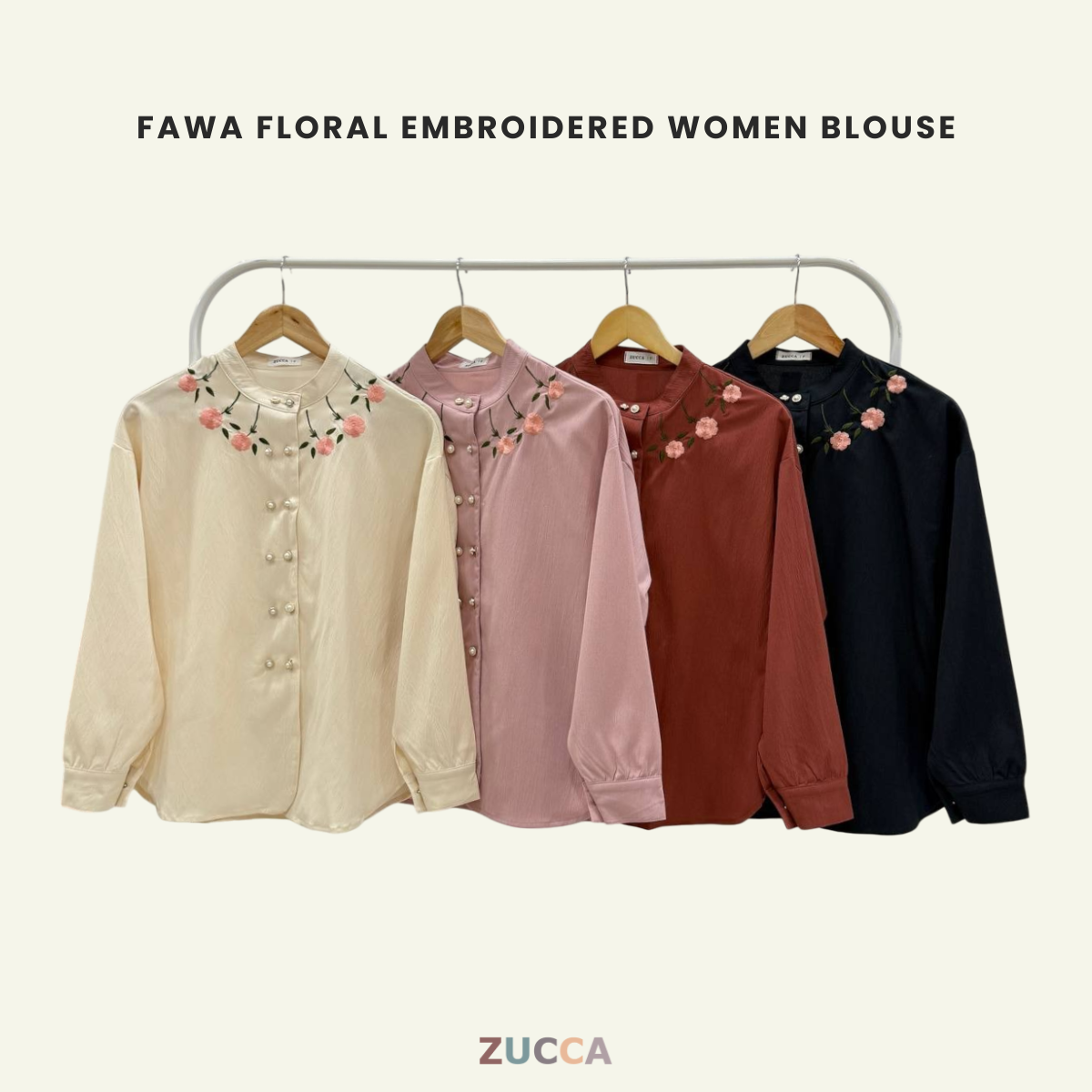 Fawa Floral Embroidered Women Blouse - DM181