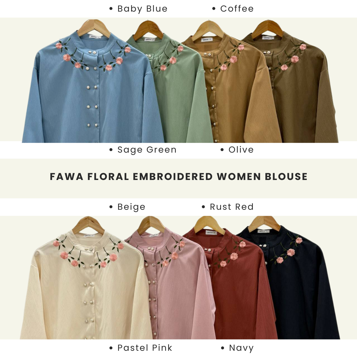 Fawa Floral Embroidered Women Blouse - DM181