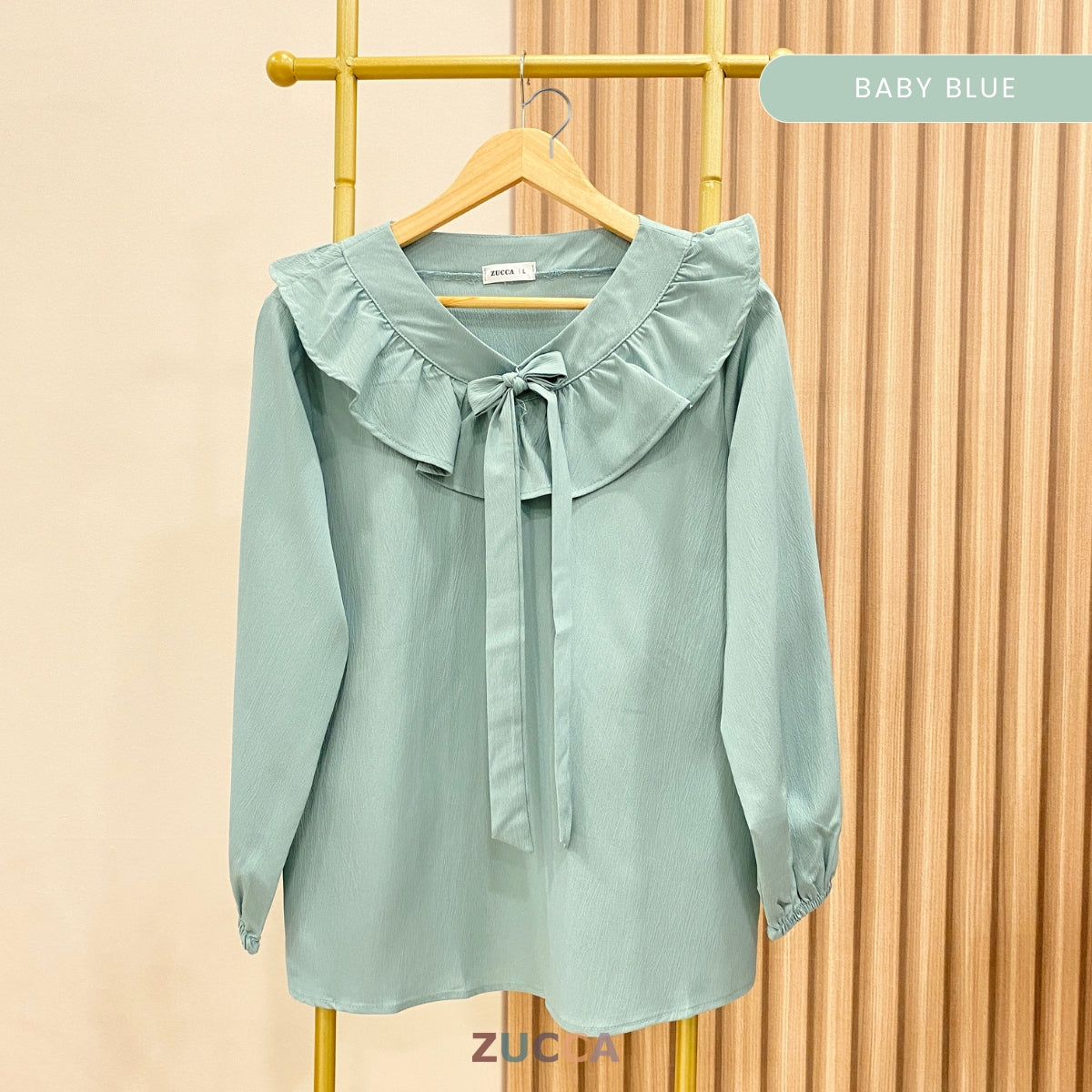 ZUCCA AZRINA BLOUS WANITA LEHER BEROPOL - DM182