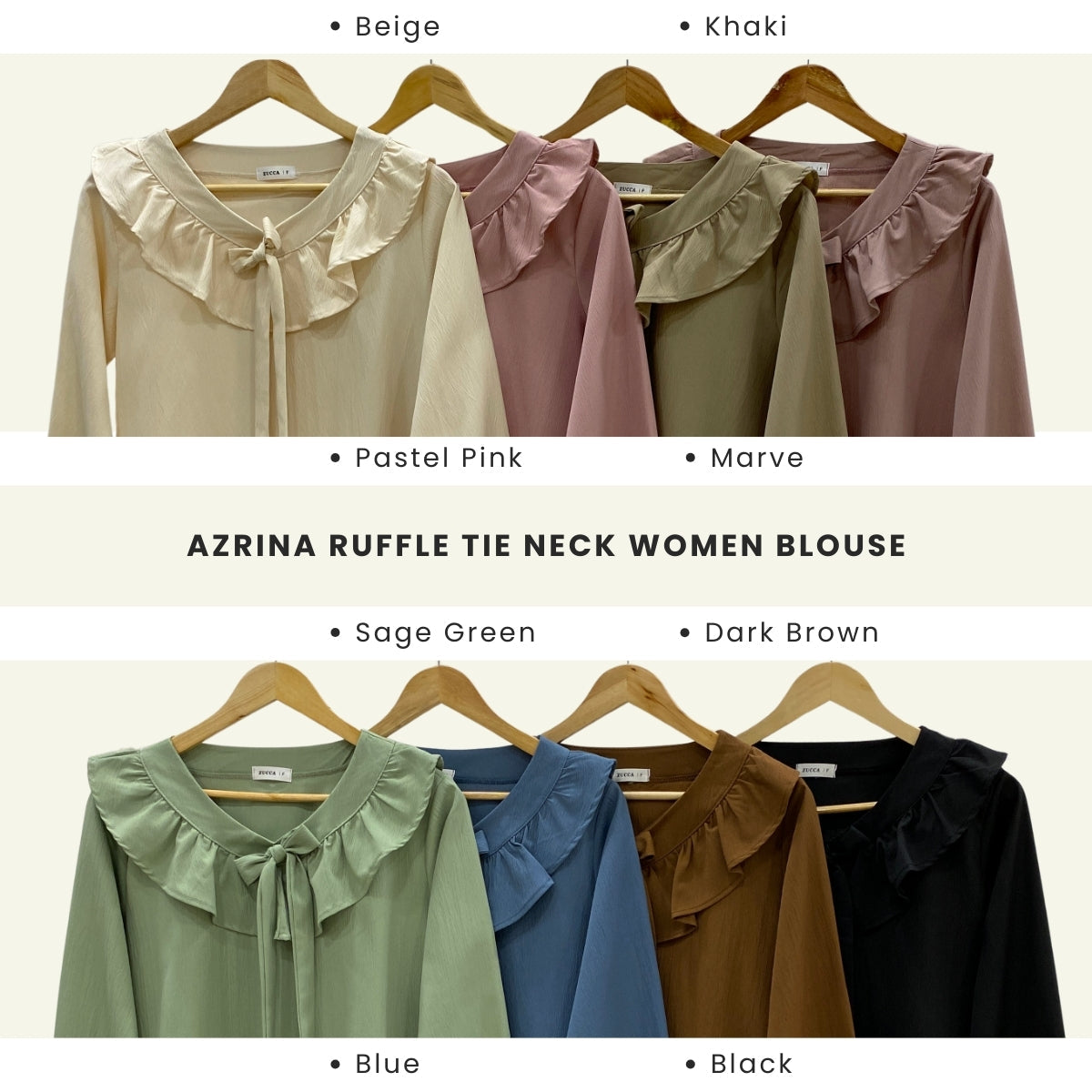 ZUCCA AZRINA BLOUS WANITA LEHER BEROPOL - DM182