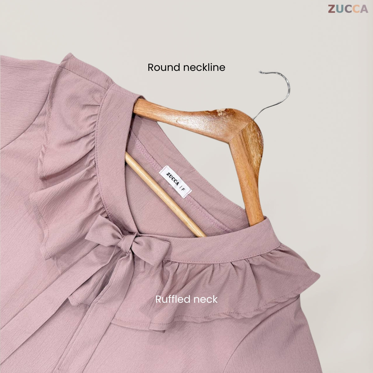 ZUCCA AZRINA BLOUS WANITA LEHER BEROPOL - DM182