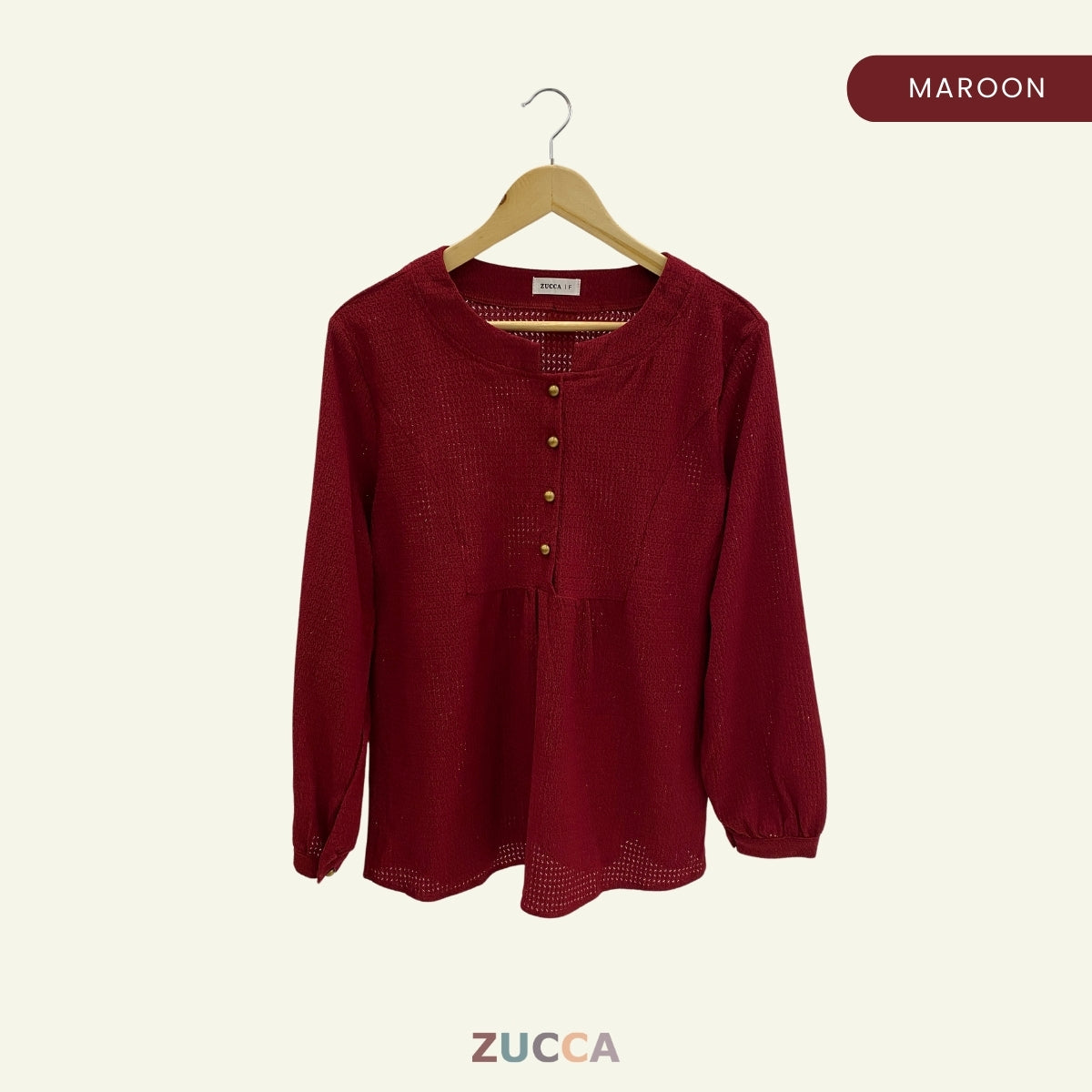 ZUCCA HUSNA BLOUSE DOLLY BUTANG SEPARUH - DM184