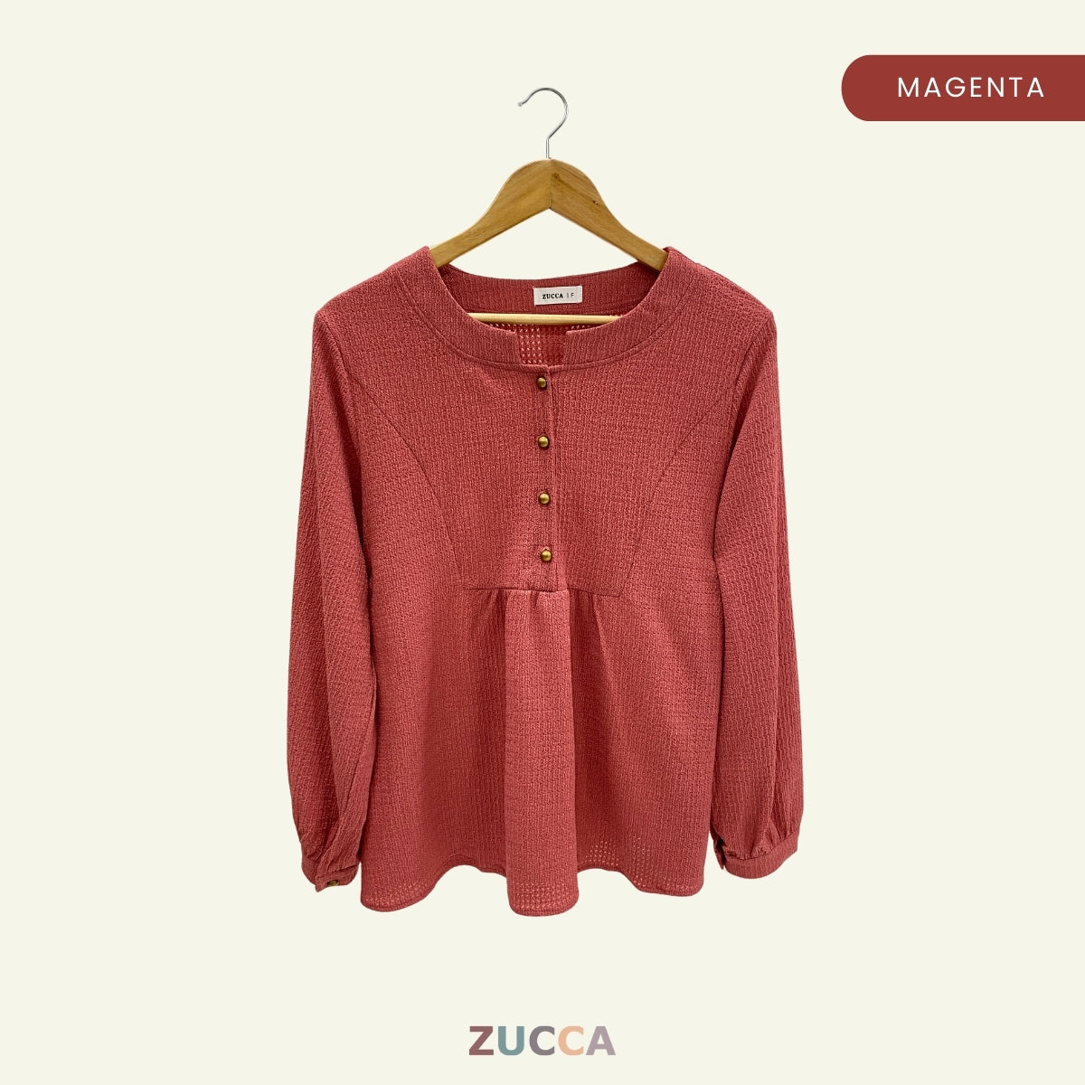 ZUCCA HUSNA BLOUSE DOLLY BUTANG SEPARUH - DM184