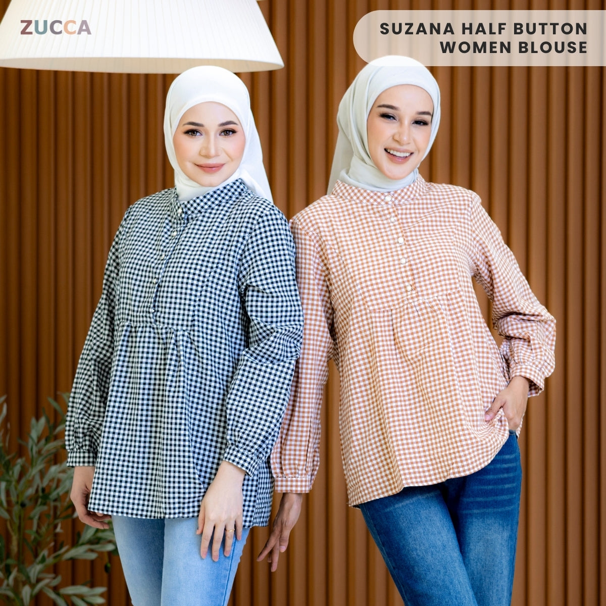 ZUCCA SUZANA HALF BUTTON WOMEN BLOUSE - DM185