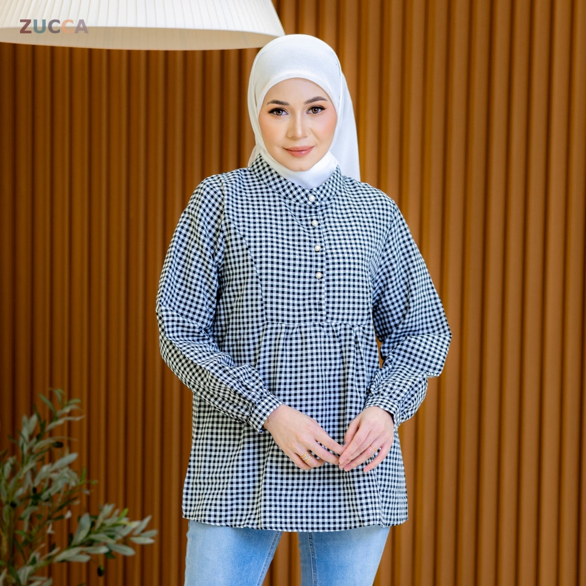 ZUCCA SUZANA HALF BUTTON WOMEN BLOUSE - DM185