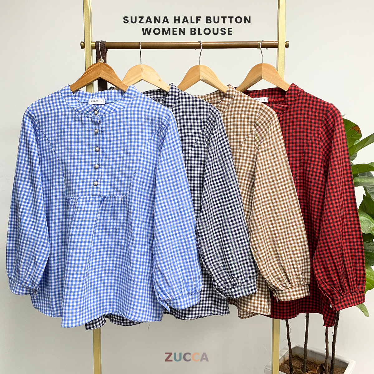 ZUCCA SUZANA HALF BUTTON WOMEN BLOUSE - DM185