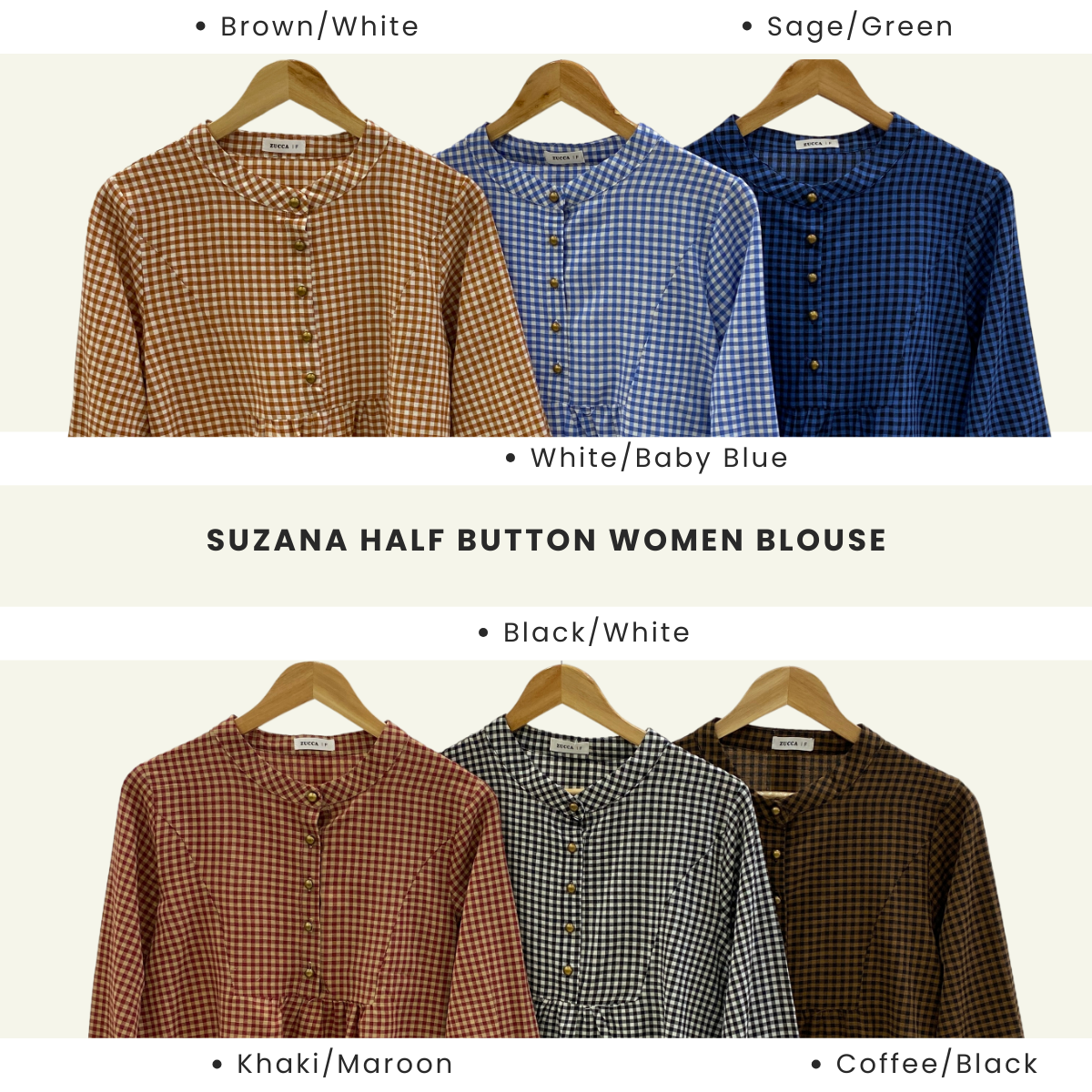 Suzana Half Button Women Blouse - DM185