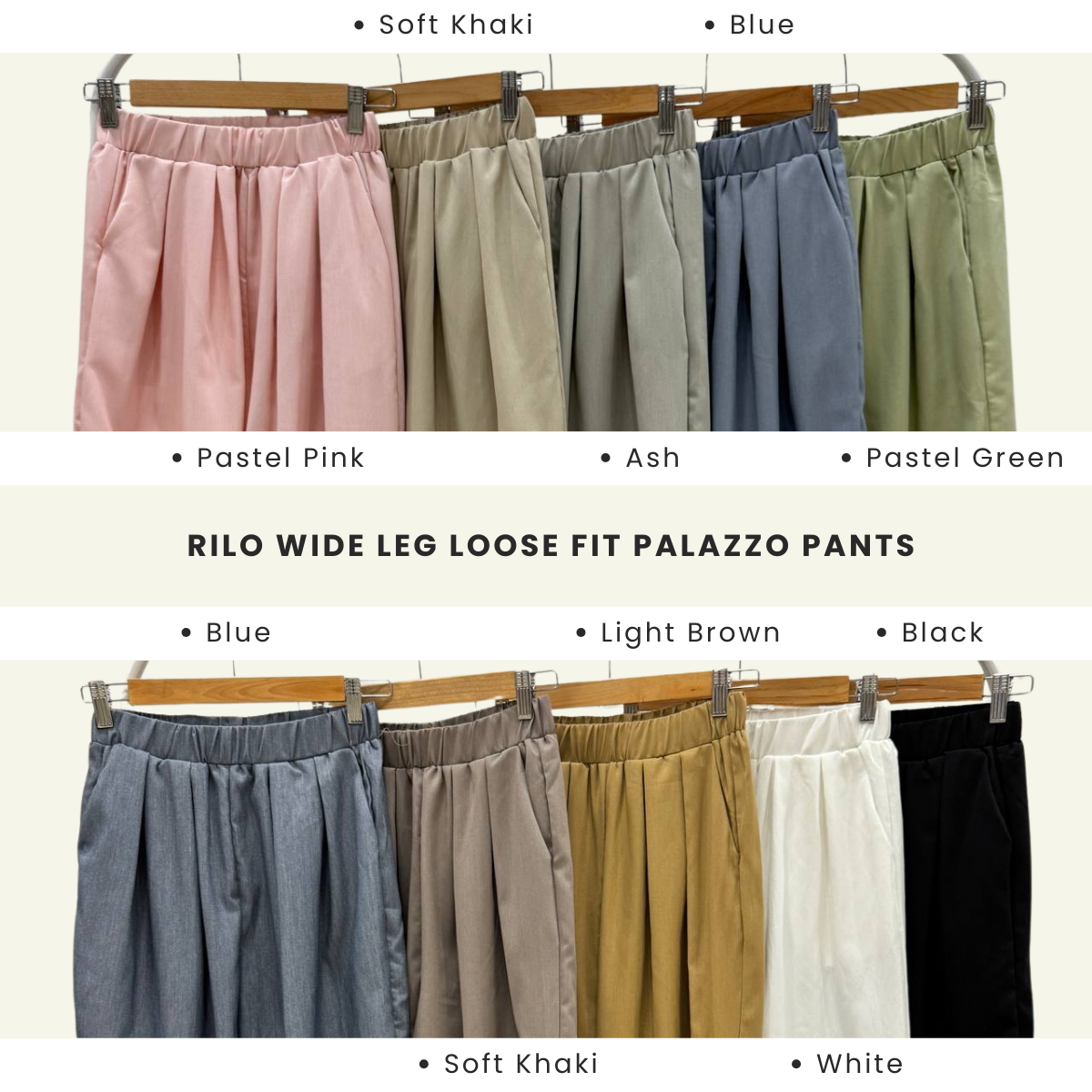 Rilo Wide Leg Loose Fit Palazzo Pants - DM210