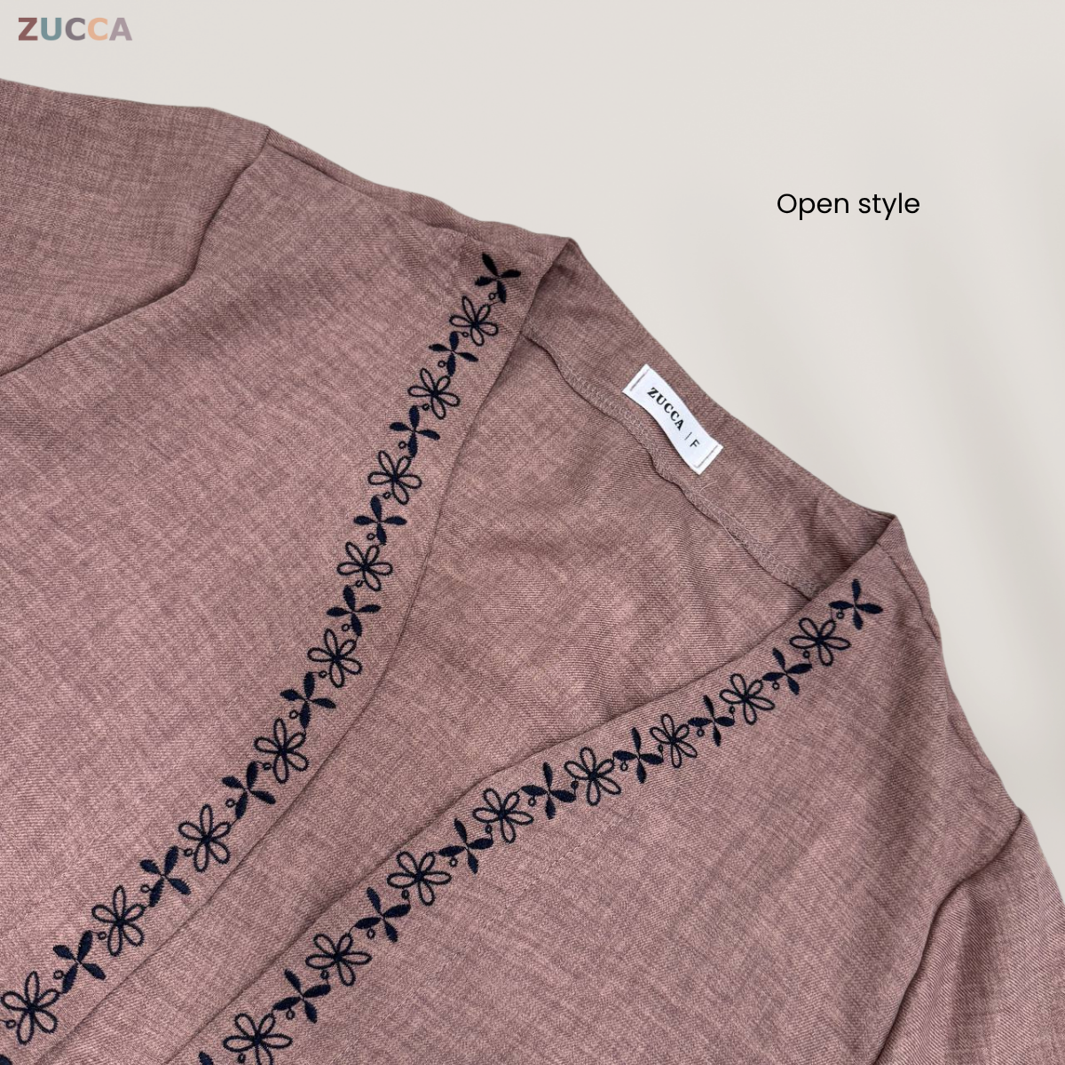ZUCCA ESKA COTTON EMBROIDERY LONG CARDIGAN - DM201