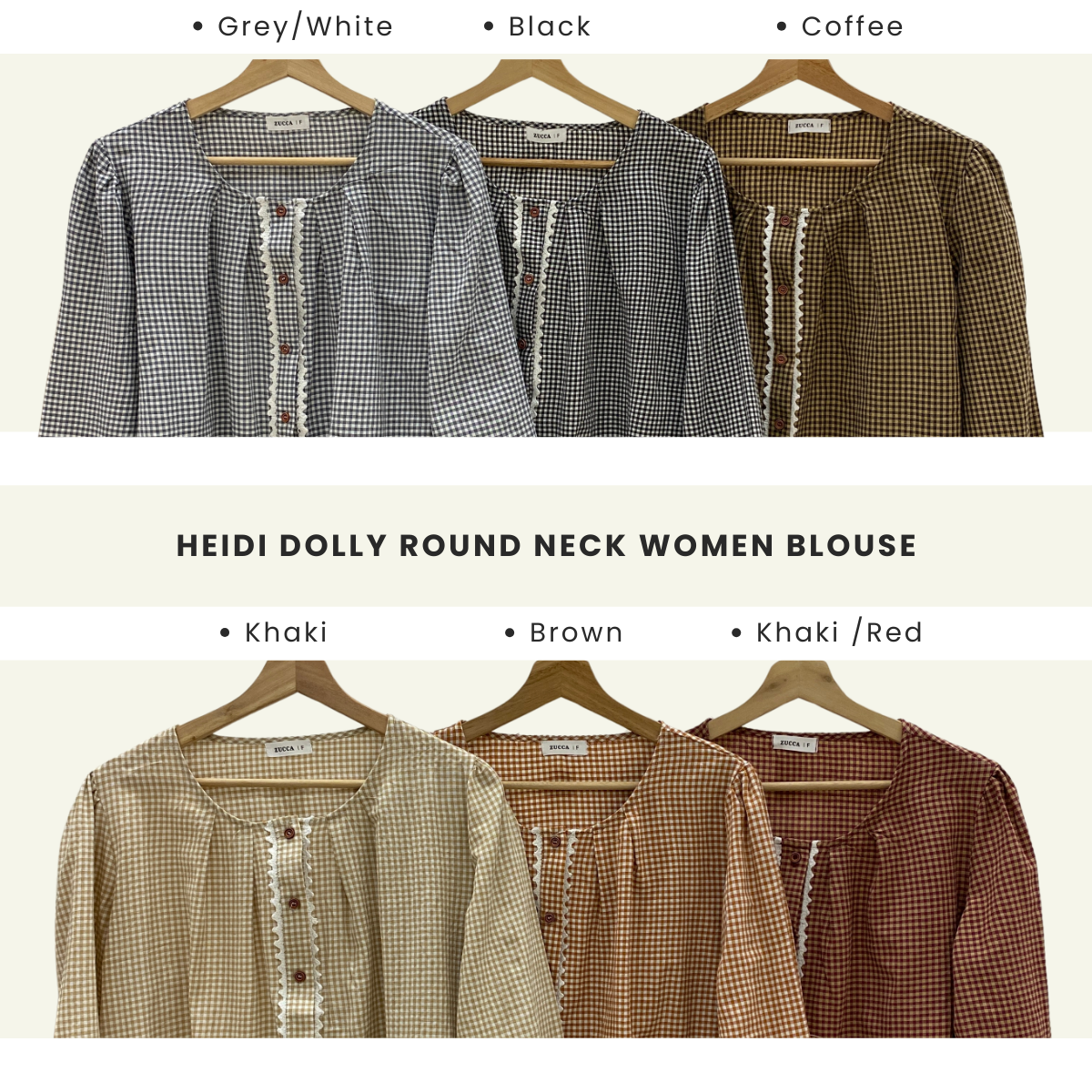 Heidi Dolly Round Neck Women Blouse DM220